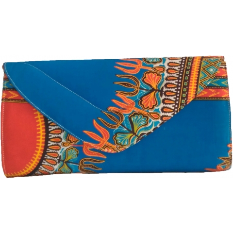 Pochette, imprimé addis abeba bleu